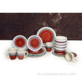 servies pocelian handbeschilderde familie servies set